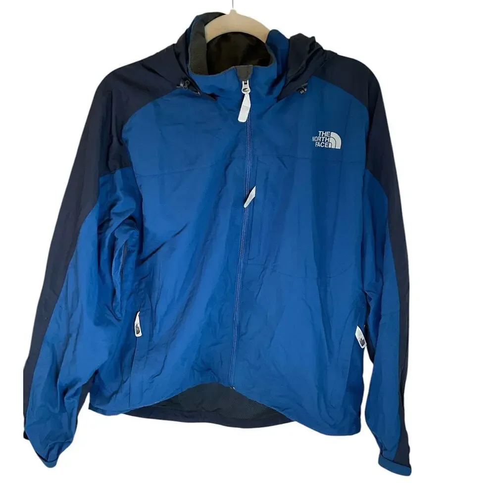 The North Face Mens LG Blue Combo Windbreaker Hydrenalite WindProof Breathable